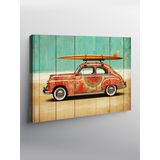 Kanvas Tablo Surf Tahtalı Retro Araba 70cmx100cm