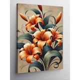 Kanvas Tablo Turuncu Çiçek Bahçesi, 100 x 140 CNVSDKEY139138