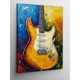 Kanvas Tablo Turuncu Elektro Gitar, 50 x 70 CNVSDKEY136773