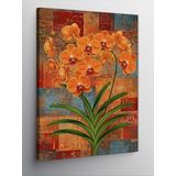 Kanvas Tablo Turuncu Orkide Deseni, 70 x 100