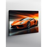 Kanvas Tablo Turuncu Spor Araba 50cmx70cm