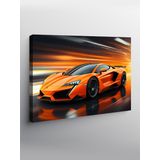 Kanvas Tablo Turuncu Spor Araba 70cmx100cm
