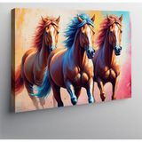 Kanvas Tablo Üç At Figürü 50cmx70cm