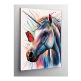 Kanvas Tablo Unicorn Ve Kelebek