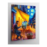 Kanvas Tablo Van Gogh Resim Çizerken