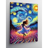 Kanvas Tablo Van Gogh Stili Dans Eden Kadın