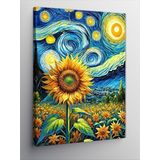 Kanvas Tablo Van Gogh Tarzı Ayçiçeği, 70 x 100