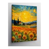Kanvas Tablo Van Gogh Tarzı Ayçiçekleri, 50Cm X 70Cm
