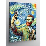 Kanvas Tablo Van Gogh Tarzı Selfie, 70 x 100