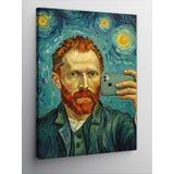 Kanvas Tablo Van Gogh ve Yıldızlı Portre