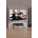 Kanvas Tablo Yatay Tekli Spor Salonu Fitness Eğitimi Egzersiz Aletli Plates Dersi 2426