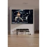 Kanvas Tablo Yatay Tekli Spor Salonu Fitness Eğitimi Egzersiz Yapan Kadın Fitness Motivasyonu 2236