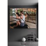 Kanvas Tablo Yatay Tekli Spor Salonu Fitness Eğitimi Stüdyo Reformer Pilates Antremanı 2441