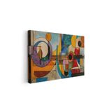 Kanvas Yatay Duvar Tablosu Kanvas Soyut Geometrik Sanat Ev Ofis Salon Modern Duvar Tablosu