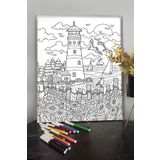 KanvasSepeti Deniz Feneri 1 40x30cm Çocuklar Için Özel Boyanabilir Tablo Tuval Mandala Kalem Hediyesi Yoktur.