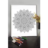 KanvasSepeti Desen 3 40x30cm Çocuklar Için Özel Boyanabilir Tablo Tuval Mandala Kalem Hediyesi Yoktur.