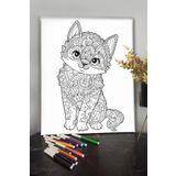 KanvasSepeti Kuş 40x30cm Çocuklar Için Özel Boyanabilir Tablo Mandala Tablo Kalem Hediyesi Yoktur.