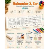 Kanvassepetinet Boyanabilir Kesilebilir Rulo Tuval Rakamlar 2 Seri 8 Model Matematik Boyama Seti 160X30 cm