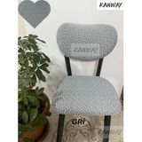 Kanway ( 1 Adet )Hasir Desen Buhem Sandalyeörtüsü , Kılıfı - 50 x 50 cm - Gri