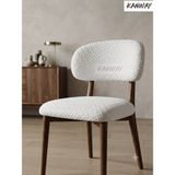 Kanway ( 1 Adet )Hasir Desen Buhem Sandalyeörtüsü , Kılıfı - 50 x 50 cm - Krem