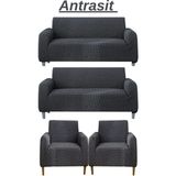 Kanway 3+3+1+1 Bürümcük Koltuk Takımı Örtüsü. Boydan Eteksiz Streç Esnek Lastikli Çekyat Kanepe Kılıfı - 180 x 230 cm - Açık Kahverengi
