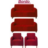 Kanway 3+3+1+1 Bürümcük Koltuk Takımı Örtüsü. Boydan Eteksiz Streç Esnek Lastikli Çekyat Kanepe Kılıfı - 180 x 230 cm - Bordo