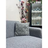 Kanway Bohem Punch Panç Desen Koltuk Yastık Kılıfı Iskandinav Dekoratif Kırlent Özel Tasarım - 43 x 43 cm - Gri