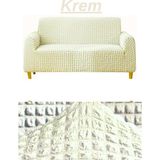 Kanway Bürümcük 3 Kişilik Koltuk Örtüsü Boydan Eteksiz Streç Esnek Lastikli Çekyat Kanepe Kılıfı - 180 x 230 cm - Krem