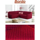 Kanway Bürümcük L Köşe Koltuk Örtüsü. Boydan Eteksiz Streç Esnek Lastikli Çekyat Kanepe Kılıfı. - 300 x 350 cm - Bordo