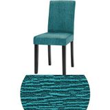 Kanway Dokuma Jakar Kumaş, Eteksiz, Sandalye Kılıfı. Yıkanabilir, Esnek, Lastikli Sandalye Örtüsü. ( 1 ADET ) - 45 x 45 x 60 cm - Mint Yeşili
