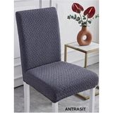 Kanway E Baha Dokuma Jakar Kumaş, Eteksiz, Sandalye Kılıfı. Yıkanabilir, Esnek, Lastikli Sandalye Örtüsü. ( 1 Adet ) - 45 x 65 cm - Antrasit - Gri