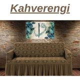 Kanway Jakarlı 3 Kişilik Koltuk Örtüsü. Lastikli, Esnek, Yıkanabilir Koltuk, Kanepe, Çekyat Kılıfı - 180 x 230 cm - Koyu Kahverengi