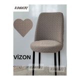 kanway Jakarlı tuğla desen oval sandalye kılıfı. Likralı, esnek, yıkanabilir, lastikli.