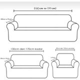 Kanway kadife 3+3+1+1 Lastikli Koltuk Takımı Kılıfı. Çekyat Koltuk Örtüsü Streç Esnek Kanepe Kılıfı - 180 x 230 cm - Gri