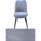 Kanway Likralı Pitikare Desen Retro Oval Sandalye Kılıfı. Küçük Oval Sandalye Kılıfı. 1 Adet - 35 x 45 cm - Gri