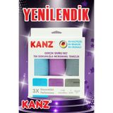 Kanz 3'lü Alman Mikrofiber Cam Bezi, En Yumuşak Temizlik Bezi, Sihirli Bez 40*60 Cm