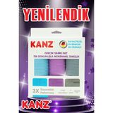 Kanz 3'lü Alman Mikrofiber Cam Bezi,Sihirli Bez,Temizlik Bezi,En Yumuşak Bez(1 Paket) 40*60 cm
