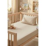 Kanz Bebek Lastikli Çarşaf Seti Ranforce %100 Pamuk 70x140+20 cm - Bej