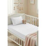 Kanz Bebek Lastikli Çarşaf Seti Ranforce %100 Pamuk 70x140+20 cm - Beyaz