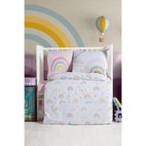Kanz Bebek Nevresim Takımı 4 Parça%100 Pamuk Ranforce 100x150 cm Gökkuşağı Desenli