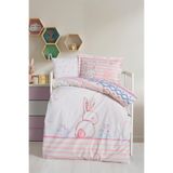 Kanz Bebek Nevresim Takımı Ranforce 4 Parça 100x150 cm Sweet Bunny Desenli%100 Pamuk