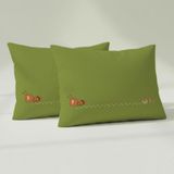 Kanz Pamuklu 2'li Yastık Kılıfı 35X45 cm - Yeşil - 35 x 45 cm