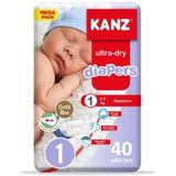 Kanz Ultra-Dry No:1 Yenidoğan 40 Adet Bebek Bezi