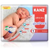 Kanz Ultra-Dry No:1 Yenidoğan Bebek Bezi