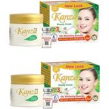 Kanza Beyazlatıcı Krem Sabun ve Serum Seti 2 Kutu Tüm Cilt Tipleri İçin Akne Karşıtı Etki C Vitamini