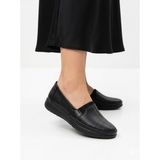 Kaof Shoes Kadın Siyah Içi Deri Anne Anne Ayakkabısı Kadın Günlük Ayakkabı Klasik Ayakkabı Ortopedik Anne Babet