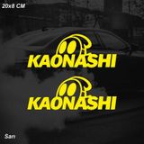 Kaonashı Japon Otomobil Sticker Jdm Sticker Motosiklet Araba Laptop Sticker Yapışkanlı Folyo Sarı