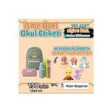 Kap Bir Hediye Okul Etiketi Isme Özel Kalem Defter Etiketi Dinazorlar 2 Temalı 190 Adet