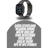 Kap Kaç Akıllı Saat Arama Konuşma Gps ve Nfc Özelliği 3 Kordonlu Amoled Ekran - Altın - Siyah - 35 - 48 mm - Belirtilmemiş