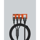 Kap Kaç Çoklu USB Şarj Kablosu – 1,2m Hızlı Şarj, 3A Güçlü Akım - Belirtilmemiş - Ahşap - Beyaz